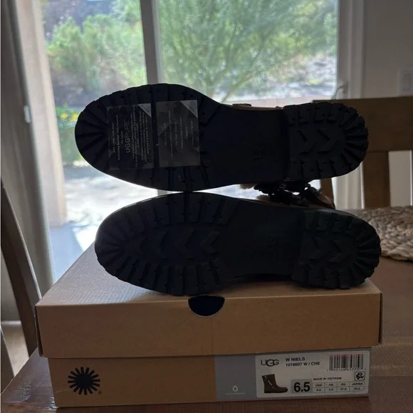 NIB UGG Chestnut Boots with Buckle Detail - Picture 5 of 10